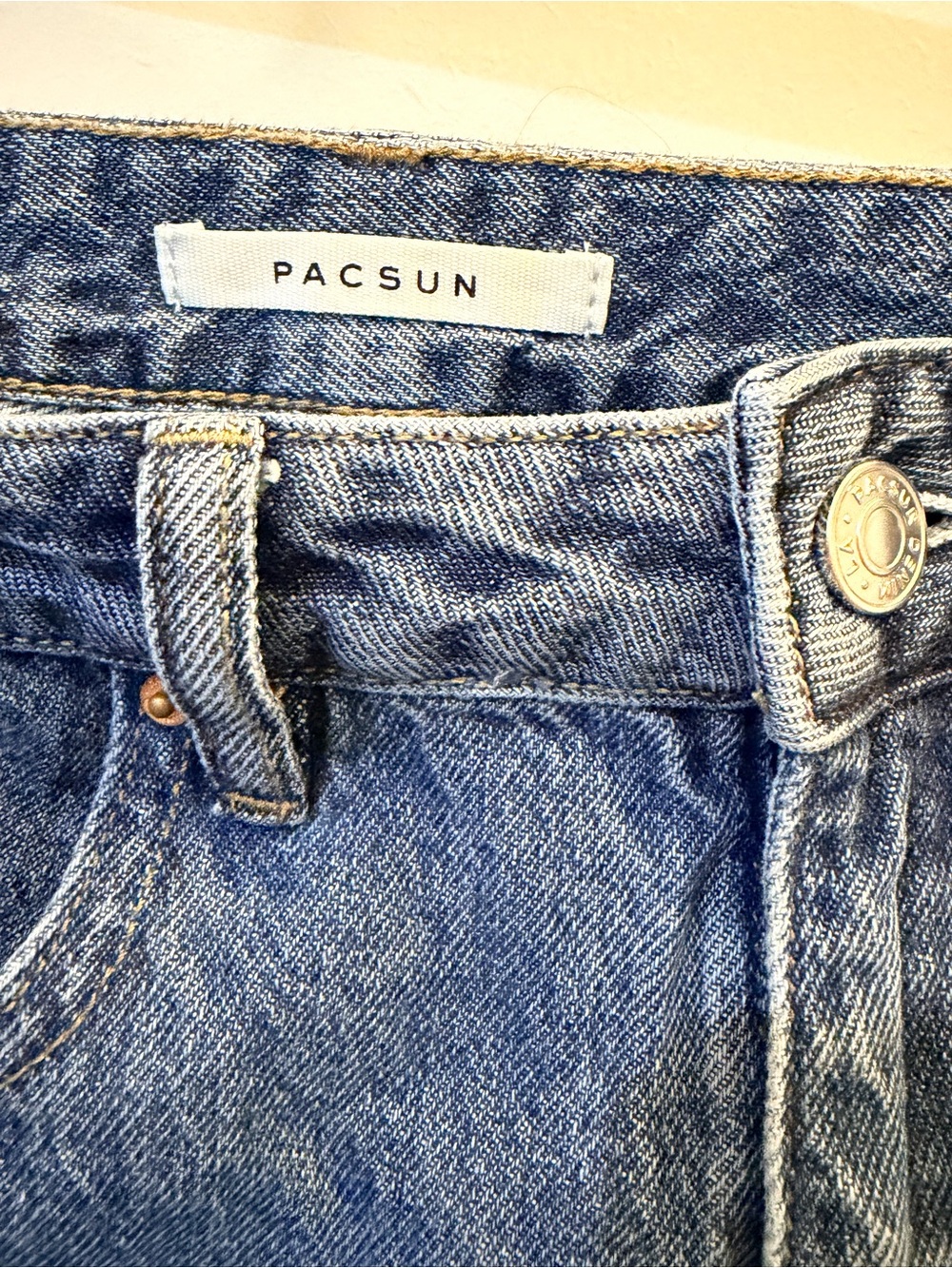 PacSun Patchwork Boyfriend Jeans Women's Size 25 High Rise Medium Wash Denim - Picture 3 of 6
